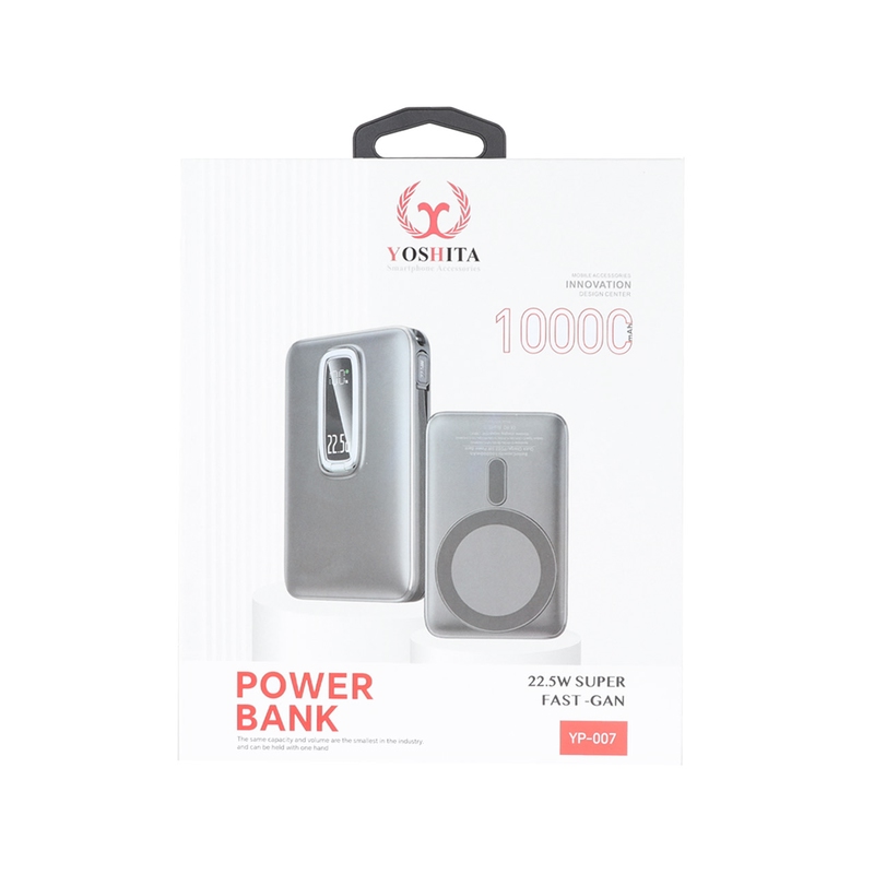 پاوربانک سوپر فست شارژ 10000mAh 22.5W برند Yoshita مدل YP-007 مشکی MNG کد 45592 - Image 9