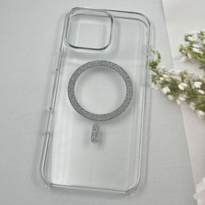 قاب گوشی iPhone 16 Pro Max آیفون شفاف لوکس Unique Case مگ سیف Magsafe شاین اکلیلی اورجینال کد 46126 - Image 2