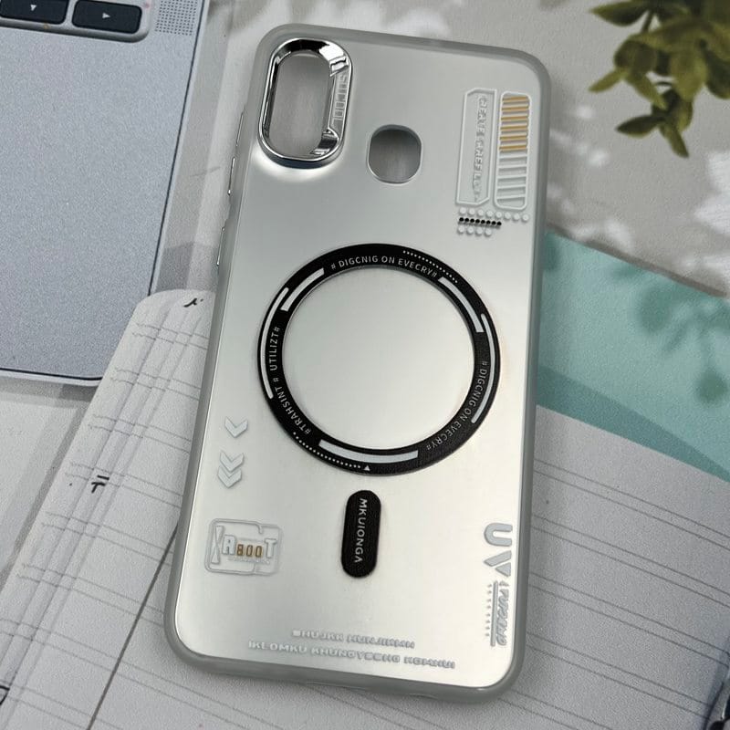 قاب گوشی Galaxy A20 / Galaxy A30 سامسونگ So Cool اورجینال طرح مگ سیف Magsafe لنز متال RT نقره ای کد 46921 - Image 2