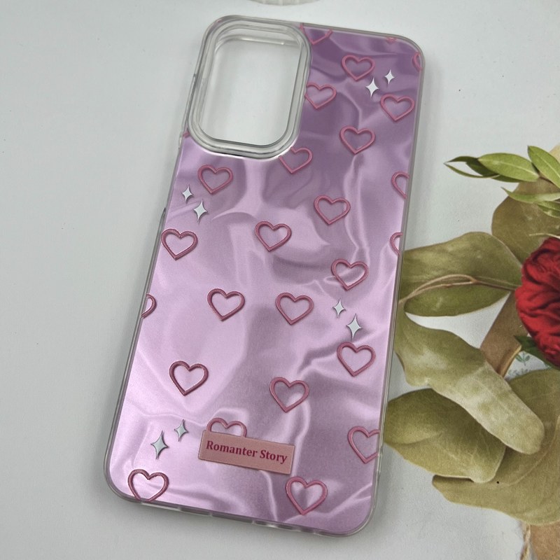قاب گوشی Galaxy A23 سامسونگ 3D Wave Case طرح سه بعدی موج لنز برجسته قلب صورتی کد 47279 - Image 2