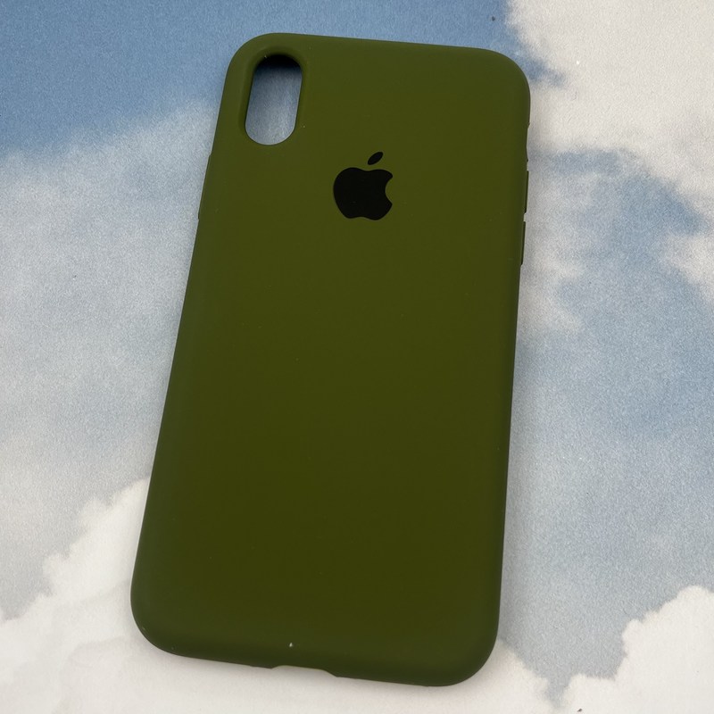قاب گوشی iPhone X / iPhone XS آیفون سیلیکونی پاک کنی اورجینال داخل پارچه ای رنگ سبز زیتونی کد 47291 - Image 2