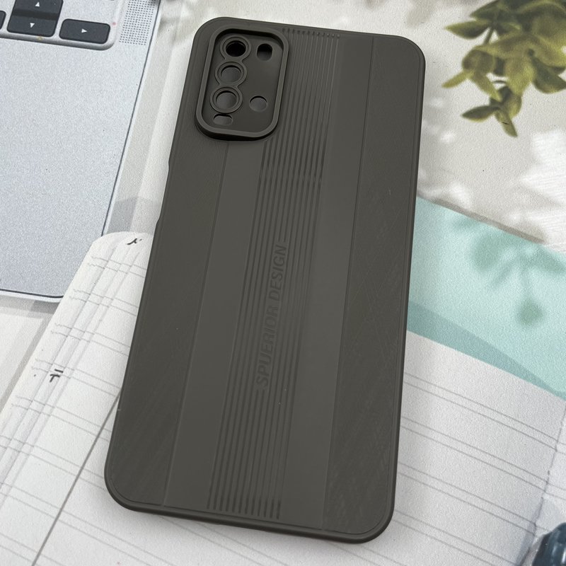 قاب گوشی Poco M3 / Redmi 9T شیائومی SPUERIOR سیلیکونی طرح Sport برجسته محافظ لنز دار تیتانیوم کد 47848 - Image 2