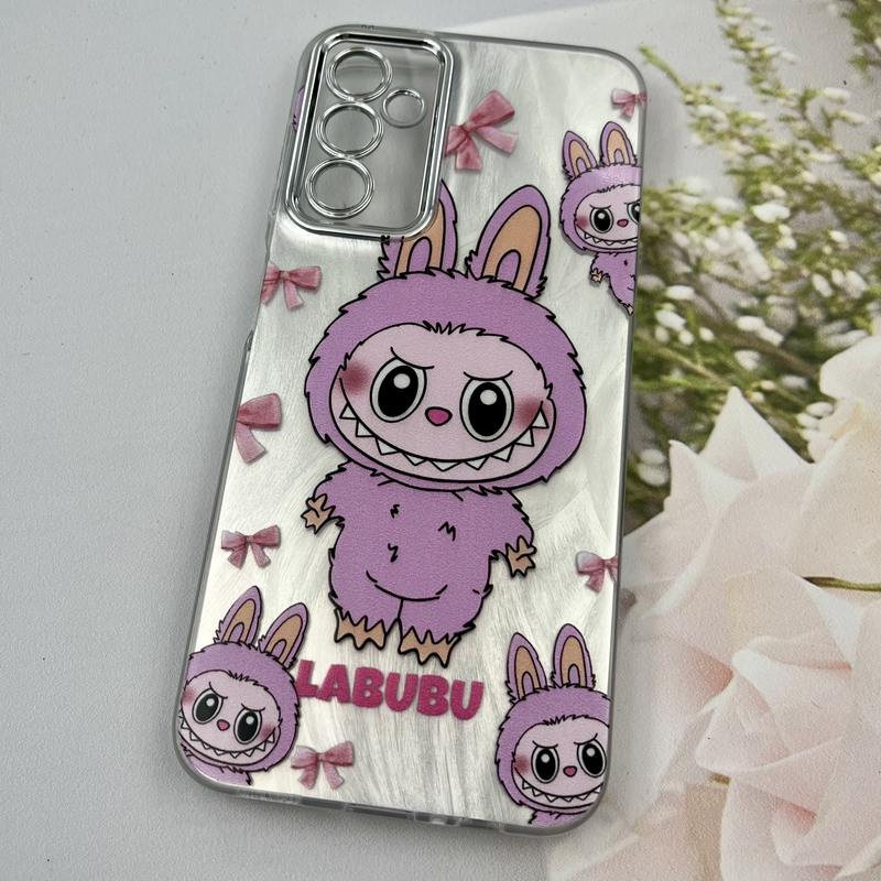 قاب گوشی Galaxy A14 سامسونگ Brush Case لنز Silver نقره ای طرح لبوبو ایربگ دار کد 48241 - Image 2