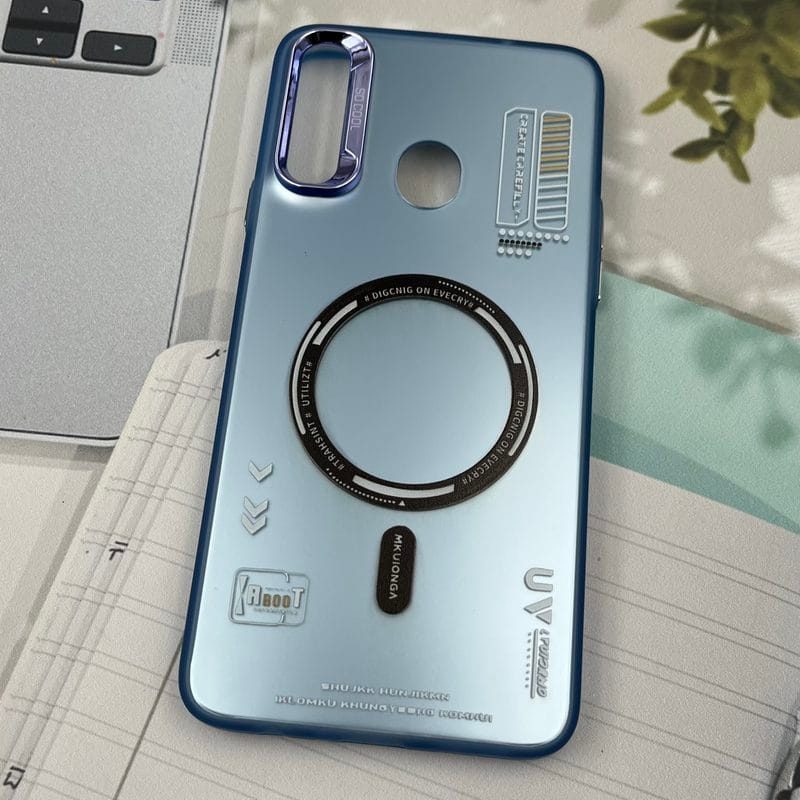 قاب گوشی Galaxy A20S سامسونگ So Cool اورجینال طرح مگ سیف Magsafe لنز متال RT آبی کد 50449 - Image 2