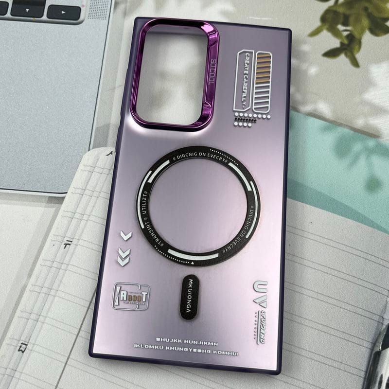 قاب گوشی Galaxy S23 Ultra سامسونگ So Cool اورجینال طرح مگ سیف Magsafe لنز متال RT بنفش کد 51689 - Image 2
