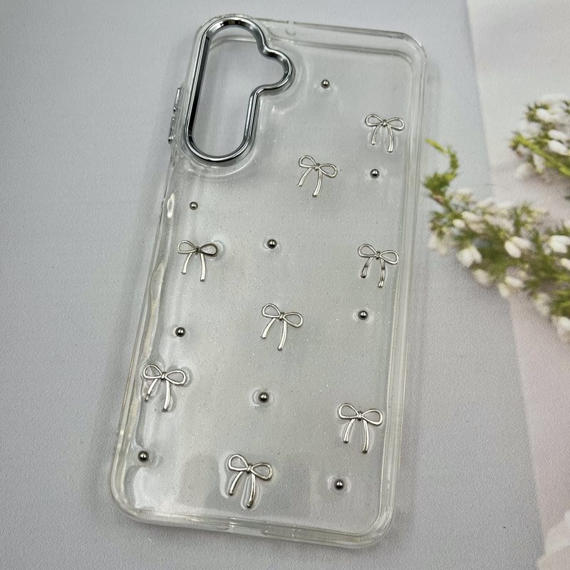 قاب گوشی Galaxy A16 سامسونگ Shine Case لنز Silver شفاف شاین ایربگ دار طرح پاپیون کد 52246 - Image 2