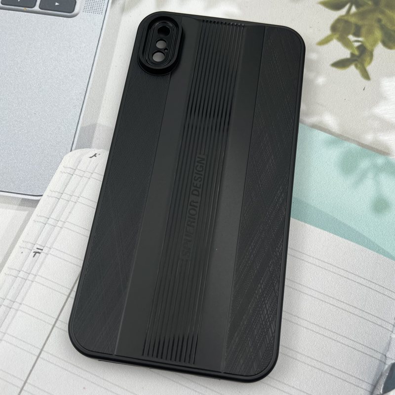 قاب گوشی iPhone XS Max آیفون SPUERIOR سیلیکونی طرح Sport برجسته محافظ لنز دار مشکی کد 54392 - Image 2