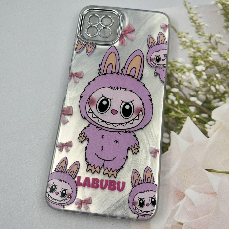 قاب گوشی Galaxy A22 5G سامسونگ Brush Case لنز Silver نقره ای طرح لبوبو ایربگ دار کد 55708 - Image 2