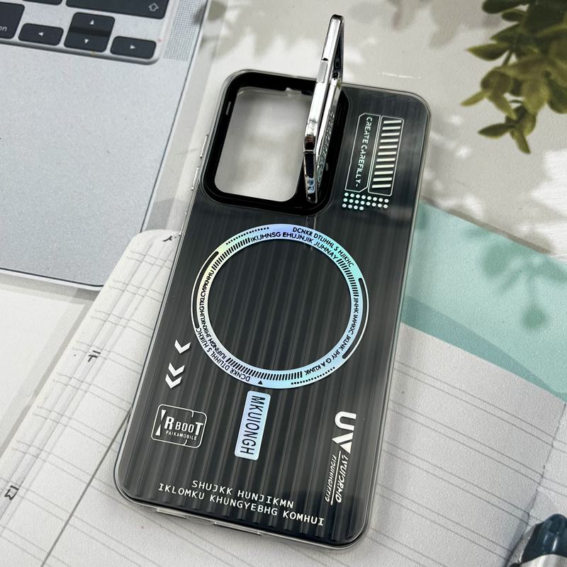 قاب گوشی Galaxy S21 FE سامسونگ RT طرح مگ سیف Magsafe لنز استندشو کرکره ای مشکی کد 57060 - Image 2