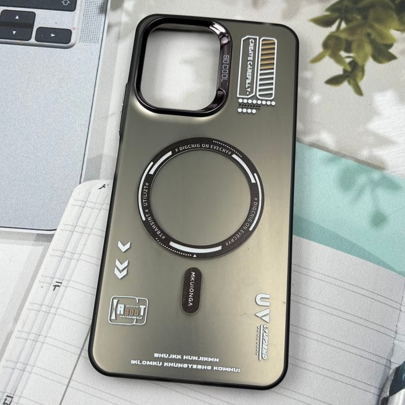 قاب گوشی Redmi 13C / Poco C65 شیائومی So Cool اورجینال طرح مگ سیف Magsafe لنز متال RT کرومی کد 57821 - Image 2