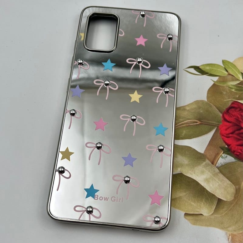 قاب گوشی Galaxy A51 سامسونگ Mirror Case آینه ای مروارید برجسته طرح ستاره کد 64555 - Image 2