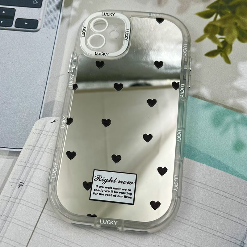 قاب گوشی iPhone 11 آیفون Mirror Case ایربگ دار آینه ای طرح قلبی لنز رنگی کد 69779 - Image 2