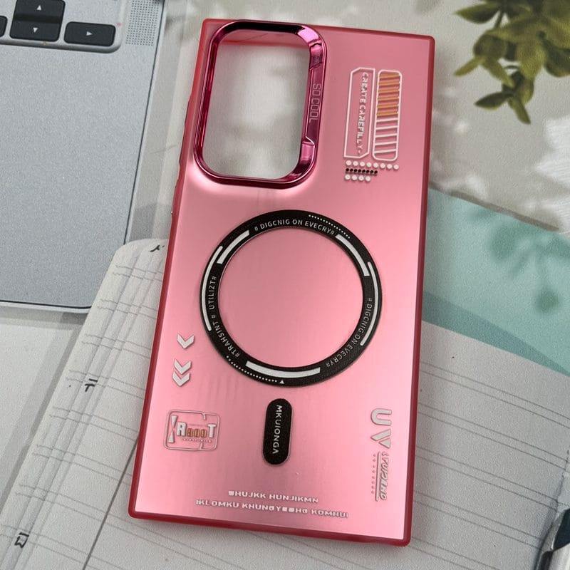 قاب گوشی Galaxy S23 Ultra سامسونگ So Cool اورجینال طرح مگ سیف Magsafe لنز متال RT صورتی کد 70308 - Image 2