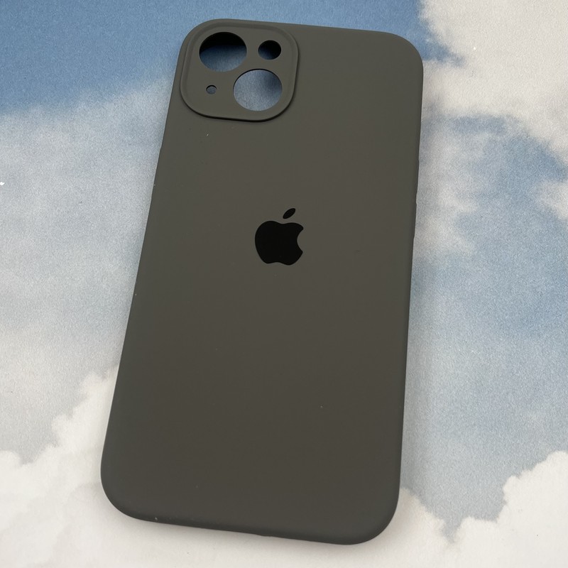 قاب گوشی iPhone 13 آیفون سیلیکونی پاک کنی اورجینال داخل پارچه ای محافظ لنز دار رنگ تیتانیوم کد 75325 - Image 2