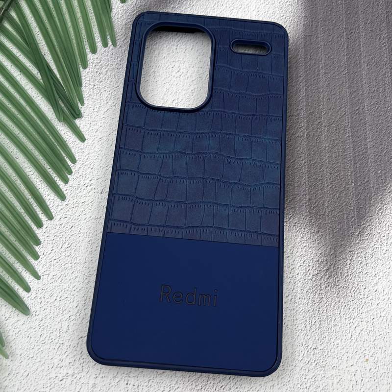 قاب گوشی Redmi Note 13 Pro Plus شیائومی چرمی کروکودیل اورجینال برجسته لاکچری رنگ آبی کد 77940 - Image 2