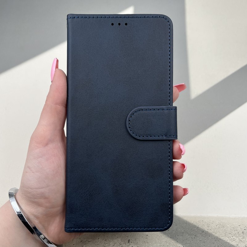کیف گوشی Galaxy A8 Plus سامسونگ چرم مگنتی جاکارتی بند آویز دار سرمه ای کد 78062 - Image 3