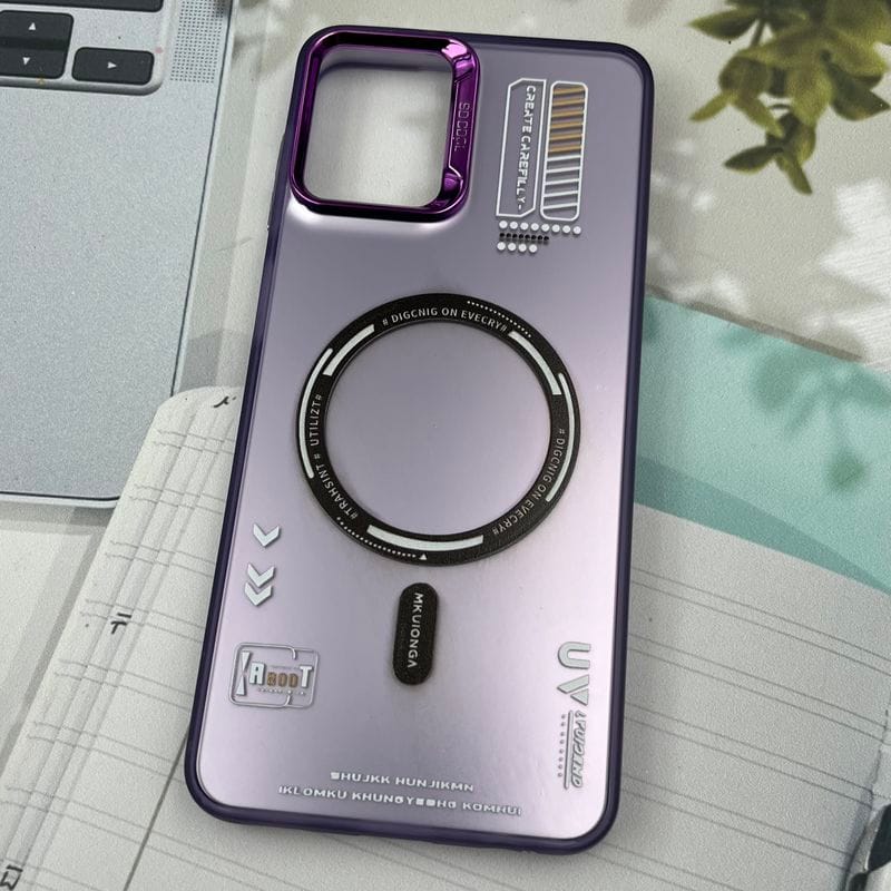 قاب گوشی Galaxy A12 / Galaxy M12 سامسونگ So Cool اورجینال طرح مگ سیف Magsafe لنز متال RT بنفش کد 78729 - Image 2
