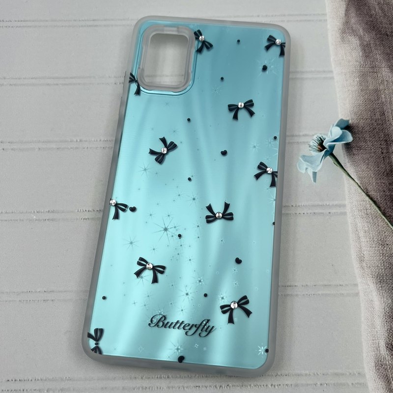 قاب گوشی Galaxy A51 سامسونگ Luxury Case کهکشانی طرح پاپیون آبی نگین برجسته کد 79961 - Image 2