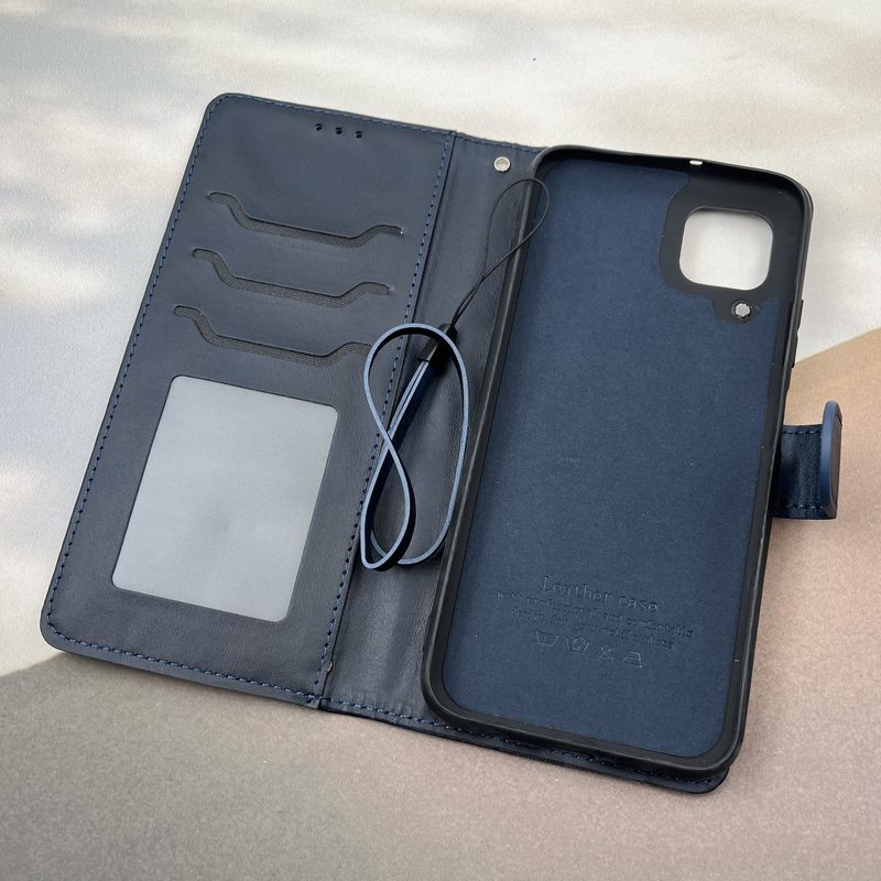 کیف گوشی Huawei Nova 7i هوآوی چرم مگنتی جاکارتی بند آویز دار سرمه ای کد 80275 - Image 2