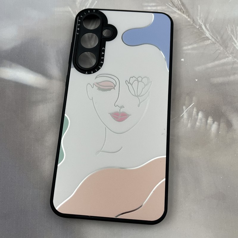 قاب گوشی Galaxy A55 سامسونگ Casetify آینه ای محافظ لنز دار طرح چهره و گل کد 80800 - Image 2