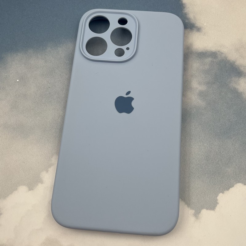 قاب گوشی iPhone 14 Pro Max آیفون سیلیکونی پاک کنی اورجینال داخل پارچه ای محافظ لنز دار رنگ آبی آسمانی کد 80843 - Image 2