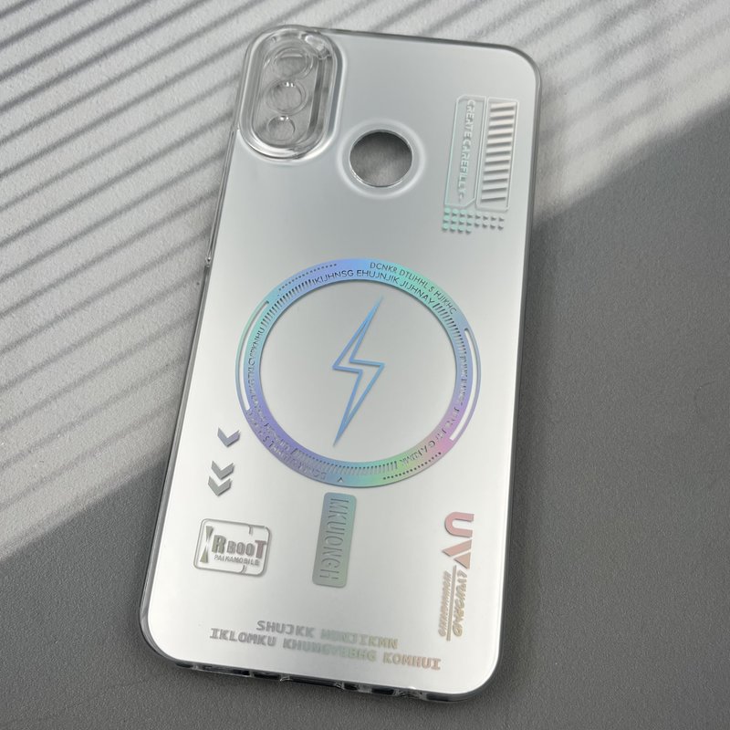 قاب گوشی Huawei Y9 2019 هوآوی RT CASE دور سیلیکونی طرح مگ سیف Magsafe محافظ لنز دار نقره ای کد 85931 - Image 2
