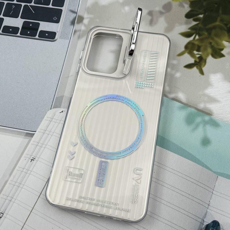 قاب گوشی Galaxy A12 / Galaxy M12 سامسونگ RT طرح مگ سیف Magsafe لنز استندشو کرکره ای سفید کد 87587 - Image 2