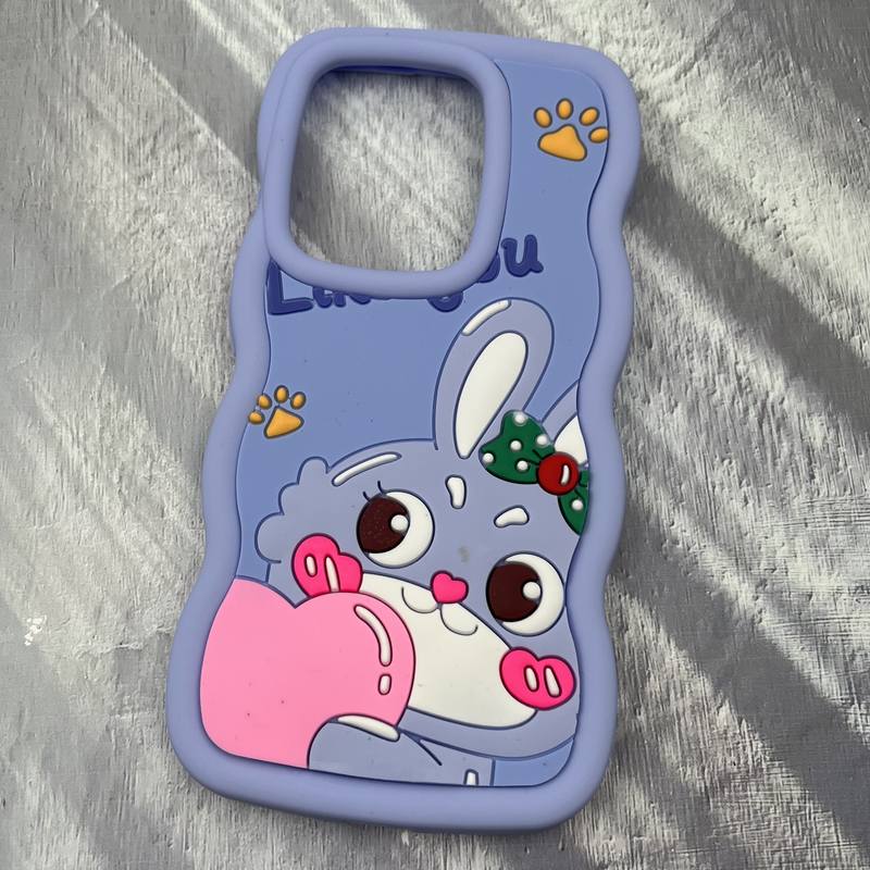 قاب گوشی Redmi Note 14S / Redmi Note 13 Pro 4G / Poco M6 Pro 4G شیائومی Cute Case سیلیکونی برجسته ایربگ دار فانتزی طرح خرگوش کد 89825 - Image 2