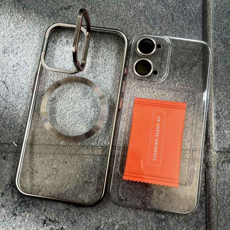 قاب گوشی iPhone 16 آیفون Unique Case استندشو مگ سیف Magsafe اورجینال به همراه محافظ لنز رینگی صحرایی کد 91056 - Image 2
