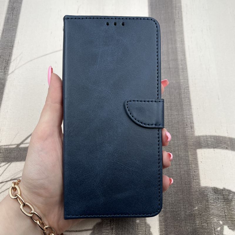 کیف گوشی Redmi Note 13 Pro Plus شیائومی چرم مگنتی جاکارتی بند آویز محافظ لنز دار دار سرمه ای کد 94696 - Image 3