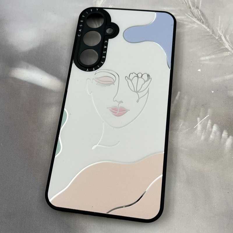 قاب گوشی Galaxy A35 سامسونگ Casetify آینه ای محافظ لنز دار طرح چهره و گل کد 96432 - Image 2
