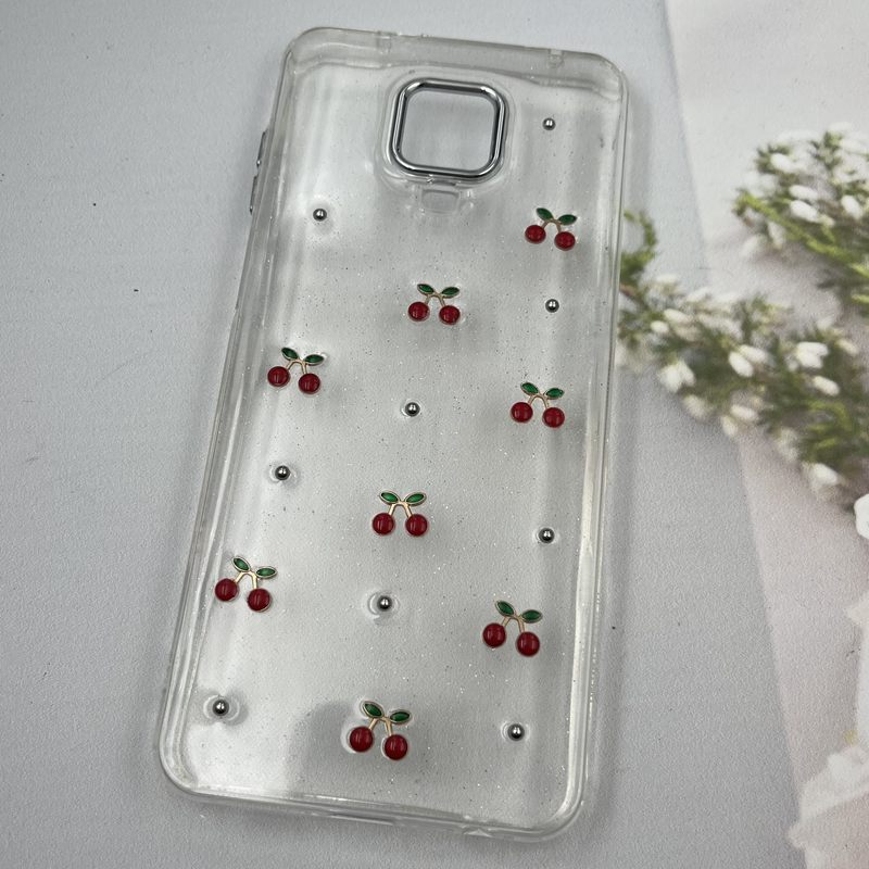 قاب گوشی Redmi Note 9S / Redmi Note 9 Pro شیائومی Shine Case لنز Silver شفاف شاین ایربگ دار طرح گیلاس کد 97339 - Image 2