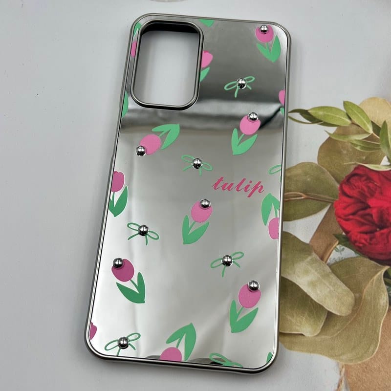 قاب گوشی Galaxy A23 سامسونگ Mirror Case آینه ای مروارید برجسته طرح گل رز کد 98302 - Image 2