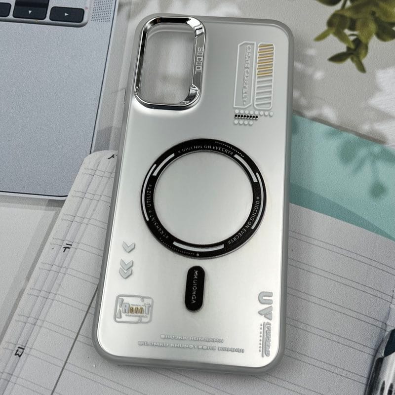 قاب گوشی Galaxy A14 سامسونگ So Cool اورجینال طرح مگ سیف Magsafe لنز متال RT نقره ای کد 99494 - Image 2