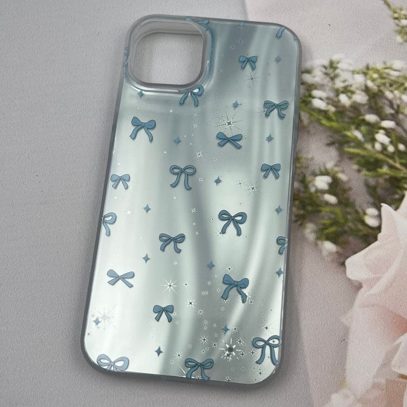 قاب گوشی iPhone 13 / iPhone 14 آیفون Lux Case لوکس طرح موج سه بعدی 3D پاپیون آبی کد 10676 - Image 2