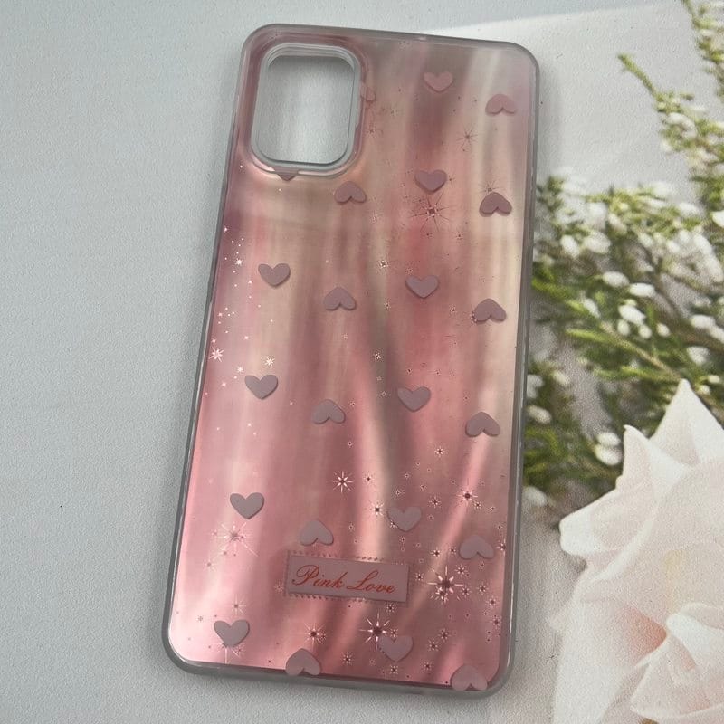 قاب گوشی Galaxy A51 سامسونگ Lux Case لوکس طرح موج سه بعدی 3D قلب صورتی کد 14369 - Image 2