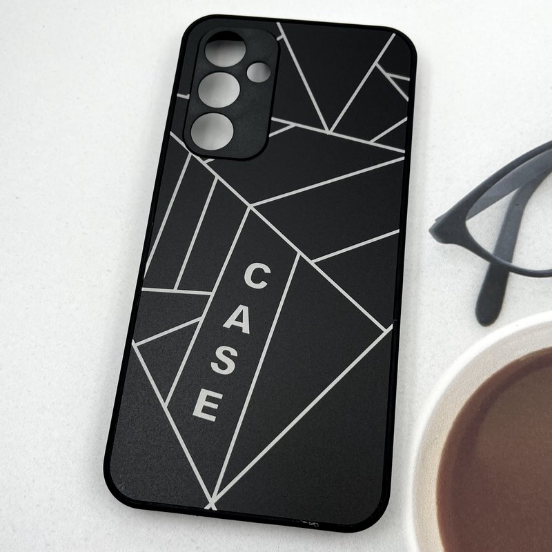 قاب گوشی Galaxy A54 سامسونگ PVD CASE دور سلیکونی طرح Sketch lines محافظ لنز دار مشکی کد 16551 - Image 2