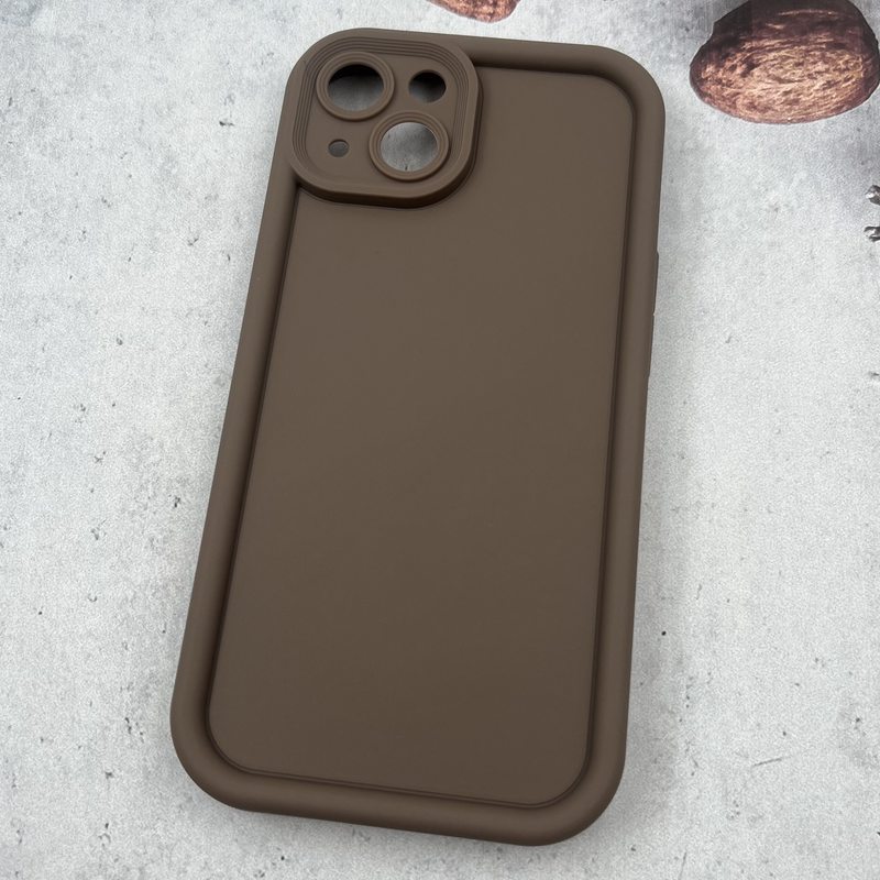 قاب گوشی iPhone 13 آیفون سیلیکونی Solid Case ضد ضربه محافظ لنز دار نسکافه ای کد 17835 - Image 2