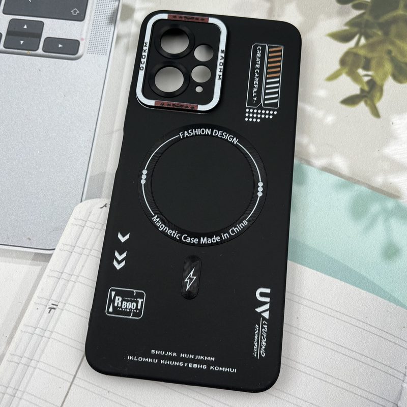 قاب گوشی Redmi Note 12 4G شیائومی Silicon Case سیلیکونی طرح مگ سیف Magsafe RT محافظ لنز دار مشکی کد 17981 - Image 2