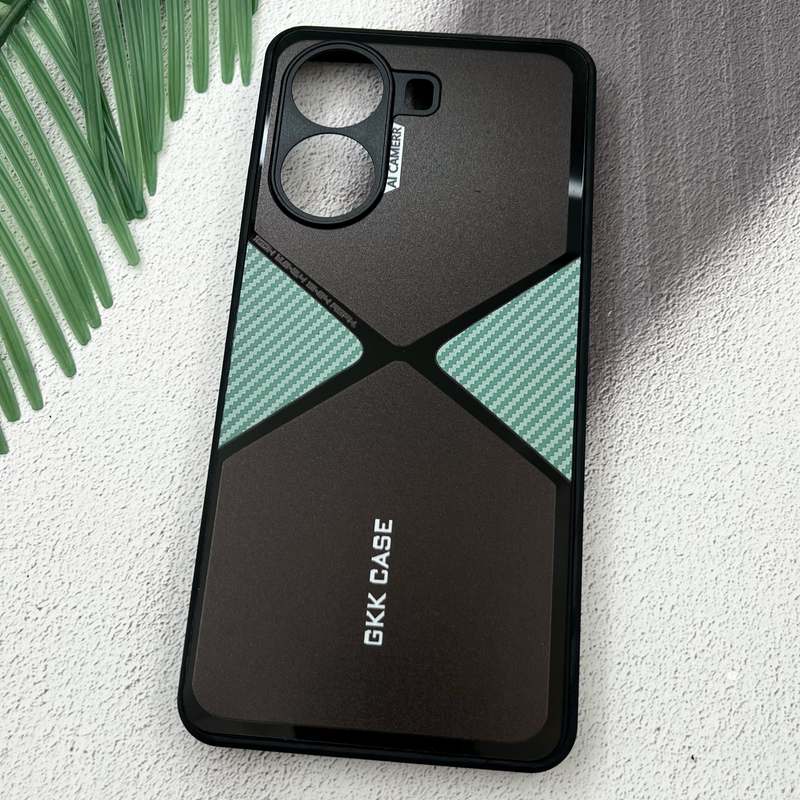 قاب گوشی Poco X7 Pro شیائومی GKK Case اورجینال Spider کربن AL CAMERA محافظ لنز دار سبز کد 22286 - Image 2