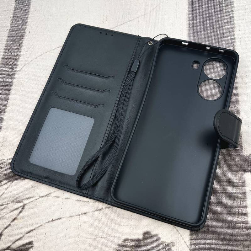 کیف گوشی Poco X7 Pro شیائومی چرم مگنتی جاکارتی بند آویز دار محافظ لنز دار مشکی کد 22934 - Image 2