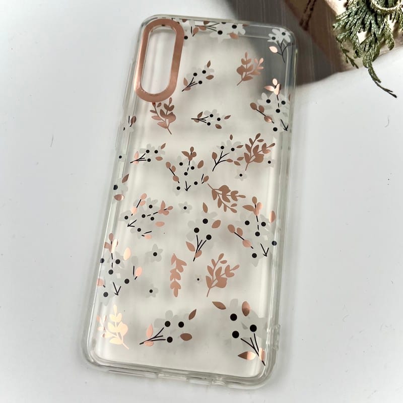 قاب گوشی Galaxy A30S / Galaxy A50S / Galaxy A50 سامسونگ Flower Case شفاف لوکس طرح گل لنز Copper کد 23756 - Image 2