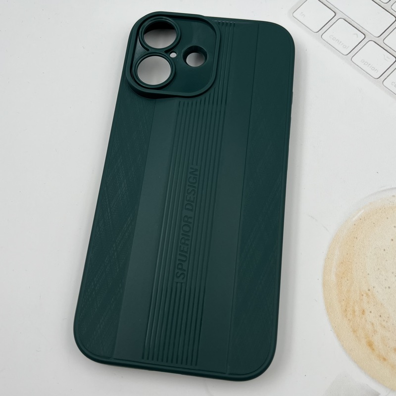 قاب گوشی iPhone 16 آیفون SPUERIOR سیلیکونی طرح Sport برجسته محافظ لنز دار سبز کد 23882 - Image 2