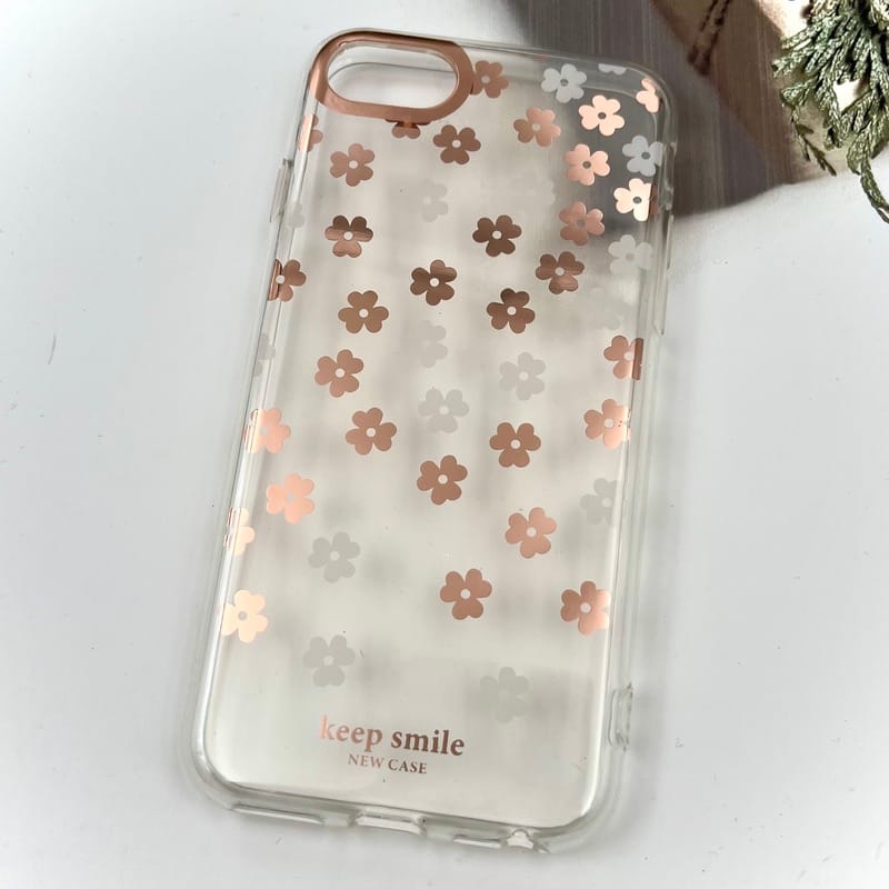 قاب گوشی iPhone 7 / iPhone 8 / iPhone SE 2020 / iPhone SE 2022 آیفون Flower Case شفاف لوکس طرح گل لنز Copper کد 24950 - Image 2
