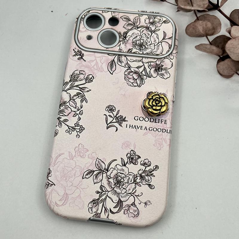 قاب گوشی iPhone 13 آیفون Flower Case طرح رز برجسته Good Life محافظ لنز دار برجسته کد 25308 - Image 2