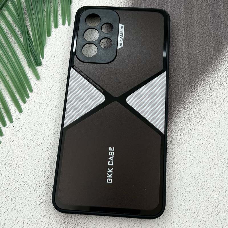 قاب گوشی Galaxy A33 سامسونگ GKK Case اورجینال Spider کربن AL CAMERA محافظ لنز دار نقره ای کد 27385 - Image 2