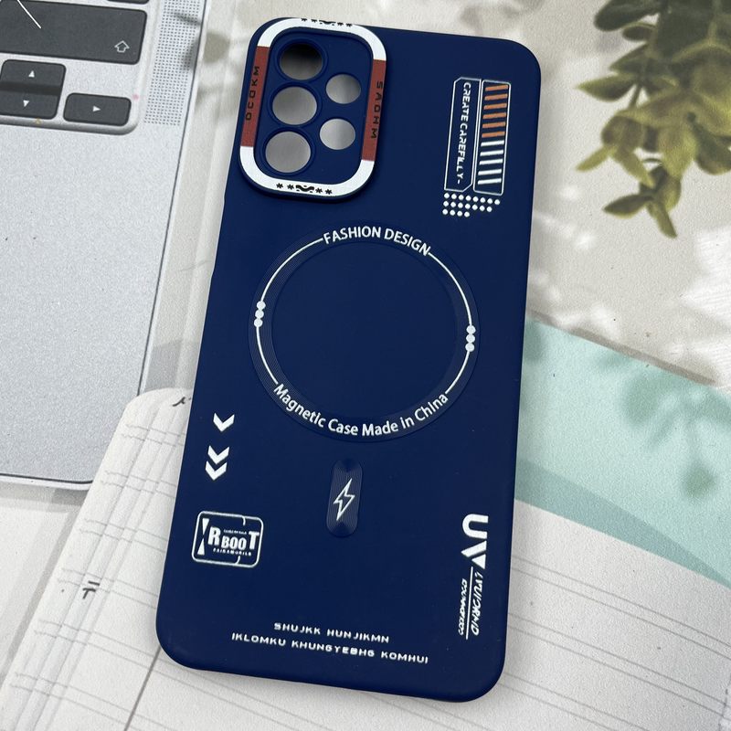 قاب گوشی Galaxy A23 سامسونگ Silicon Case سیلیکونی طرح مگ سیف Magsafe RT محافظ لنز دار سرمه ای کد 30889 - Image 2