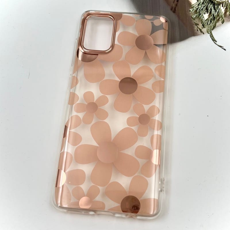 قاب گوشی Galaxy A51 سامسونگ Flower Case شفاف لوکس طرح گل لنز Copper کد 30952 - Image 2