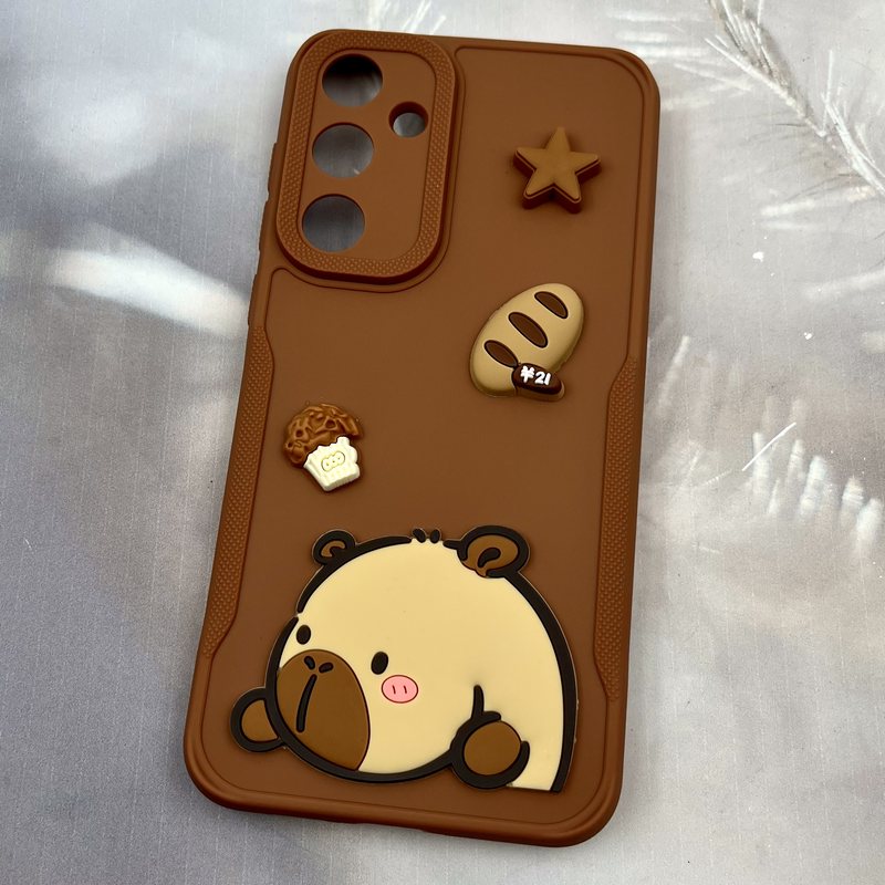 قاب گوشی Galaxy A55 سامسونگ Pinhole Case عروسکی لنز برجسته سیلیکونی طرح تدی محافظ لنز دار کد 33031 - Image 2