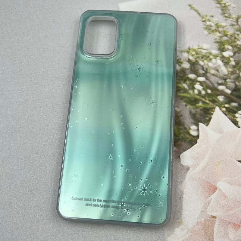 قاب گوشی Galaxy A51 سامسونگ Lux Case لوکس طرح موج سه بعدی 3D ستاره سبزآبی کد 35019 - Image 2